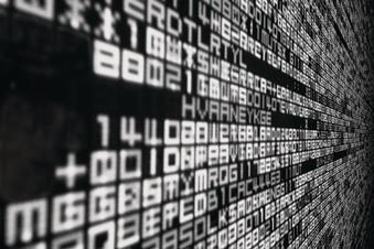 Data digital characters computer code