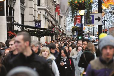 Shopper footfall declined in the early part of Boxing Day