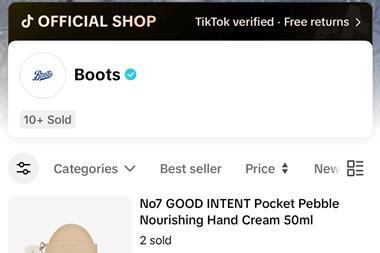 Boots launches on TikTok shop