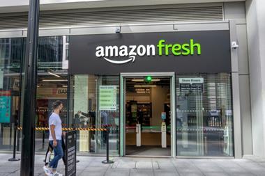 Exterior of Amazon Fresh store in London
