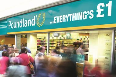 Poundland's like-for-like sales rose in the first quarter
