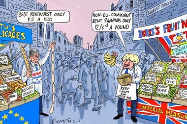 Retail Week cartoonist Patrick Blower’s take on how retailers and politicians alike are advocating both sides of the Brexit debate.