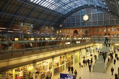 St Pancras station in London
