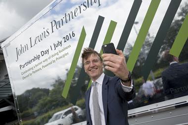 John Lewis chairman Charlie Mayfield snaps a selfie