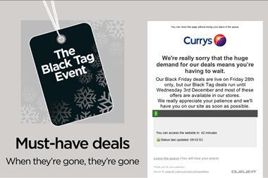 Currys struggled to cope with the surge in traffic last Black Friday