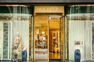 Mulberry store front, Mayfair, London