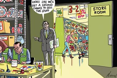 Retail Week’s cartoonist Patrick Blower’s take on the Duchess of Cambridge’s second pregnancy and retailers’ royal baby merchandise.