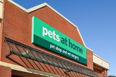 Exterior of Pets At Home store showing fascia