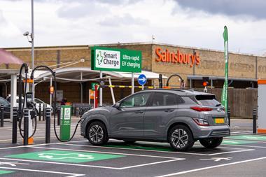 Sainsbury's Smart Charge electric vehicle charging station
