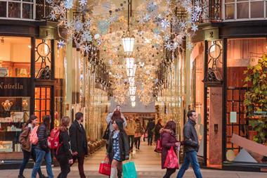 Christmas shopping arcade Piccadilly