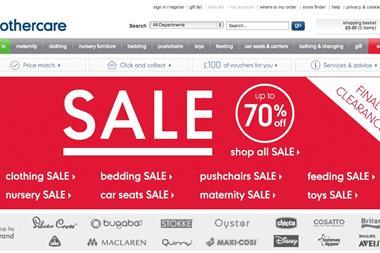 Mothercare expects to take an online sales hit