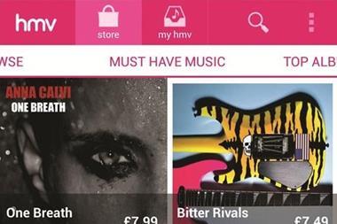HMV music app returns to Apple store