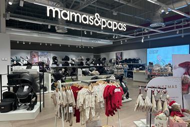 Interior of enw Mamas & Papas store