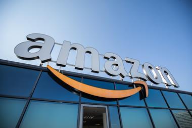Exterior of Amazon warehouse