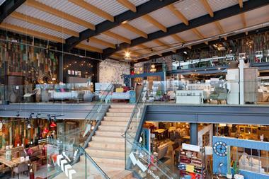 The store’s 48,270 sq ft covers two floors and was inspired by retailers in New York and Paris.