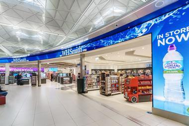 Digital store frontage at WHSmith Stansted