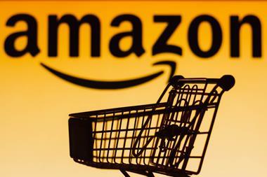 Amazon logo and trolley