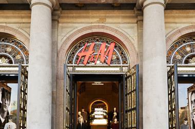 Exterior of H&M Barcelona store