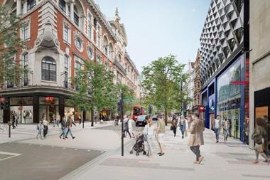 Computer-generated image of redeveloped Great Titchfield Street
