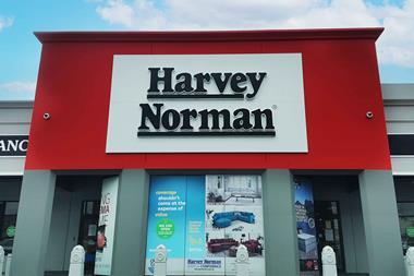 Exterior of Harvey Norman store in Australia