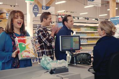 Tesco's new TV adverts highlight customer service and its new Brand Guarantee initiative.
