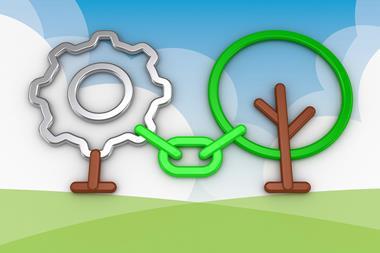 Illustration of sustainability in supply chain concept