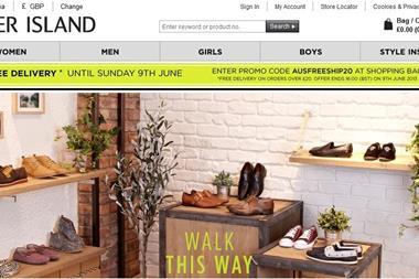 River Island is targeting ecommerce markets including Australia