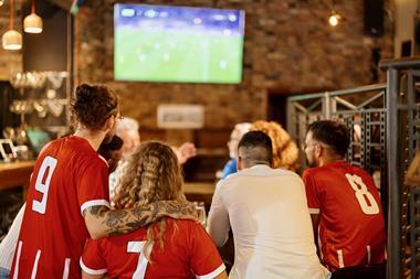 Fans cheering for their team