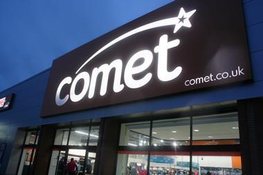 Sales fell at Comet over Christmas