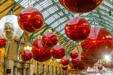 Christmas decorations Covent Garden