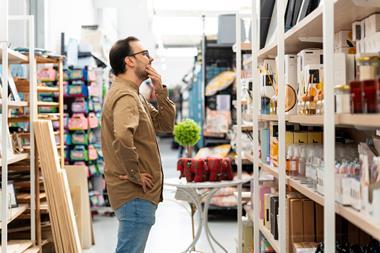 Customer browsing products