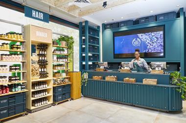 Interior of The Body Shop, Oxford Street, London