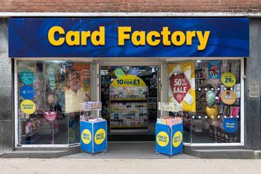 Card Factory store exterior