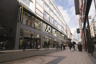 Exterior of JD Sports Brussels store