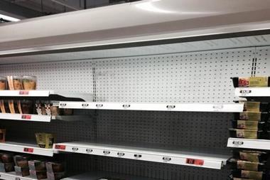 Twitter user Colin Appleby photographed empty shelves at the Sainsbury's store in Holborn, central London