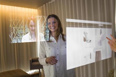 Westfield is trialling technology that allows shoppers to buy items from a personal stylist in their hotel room via an interactive mirror