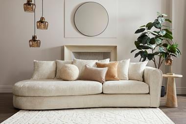 Dunelm SS24 Minimaluxe Living beige sofa