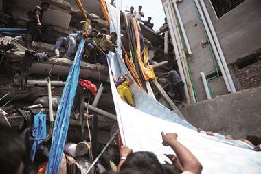 Survivors of the Rana Plaza collapse used the fabric they were working with as an escape chute to get clear of the rubble