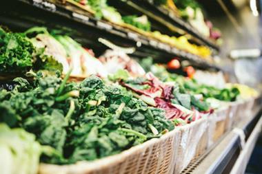 groceries on shelves