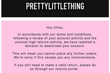 PrettyLittleThing customer email