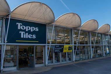 Exterior of Topps Tiles store