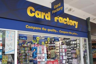 Card Factory has warned that like-for-like sales growth was “softer” during its first quarter after being hit by reduced footfall.