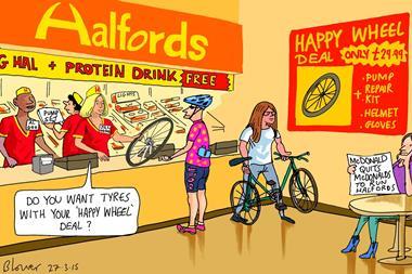 Retail Week cartoonist Patrick Blower’s take on former McDonald’s boss Jill McDonald becoming Halfords new chief executive.