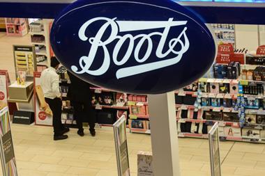 Boots sign and store
