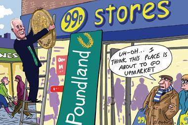 Retail Week’s cartoonist Patrick Blower’s take on Poundland’s tie-up with with fellow single-price retailer 99p Stores.