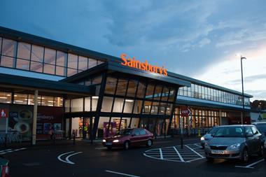 Sainsburys Weymouth store exterior and car park