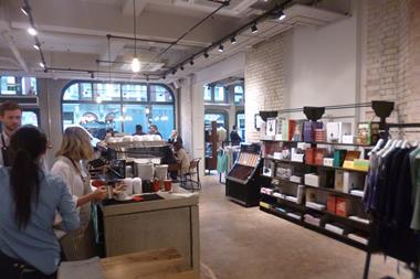 Fernandez & Wells cafe area in Jigsaw, Duke St