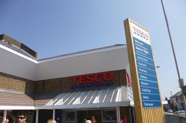 Tesco's first half profits fell