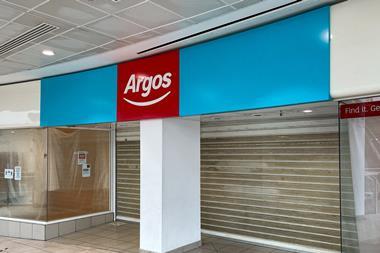 Argos shuttered store