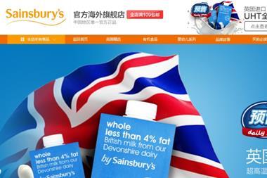 Sainsbury's has launched in China through Alibaba's Tmall